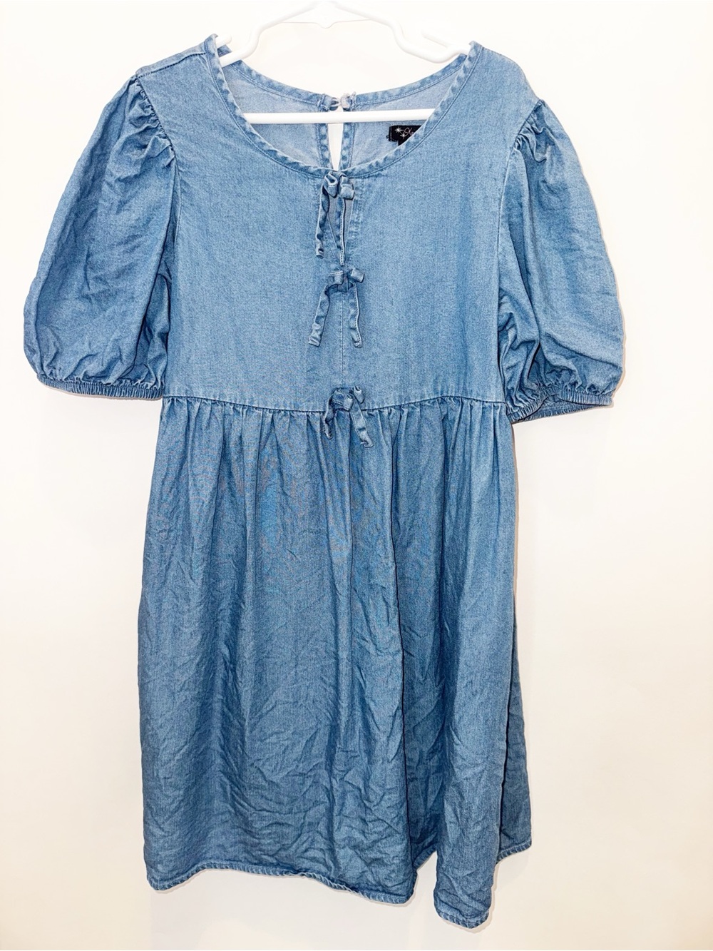 Xtraordinary Light Blue Denim Casual Kids Dress